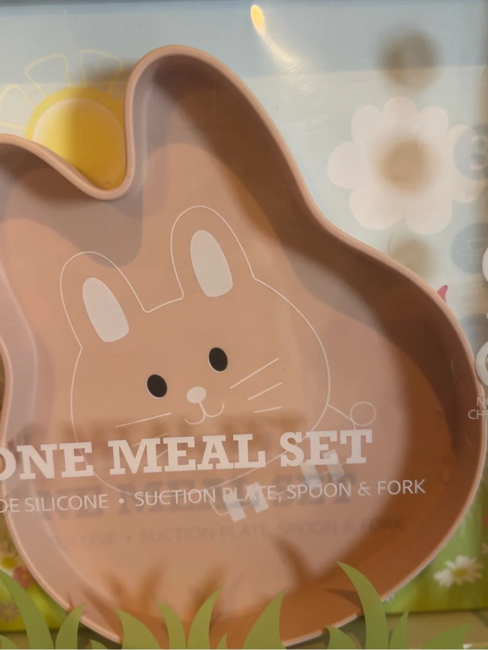 Silicone Bunny Meal Set - Pink